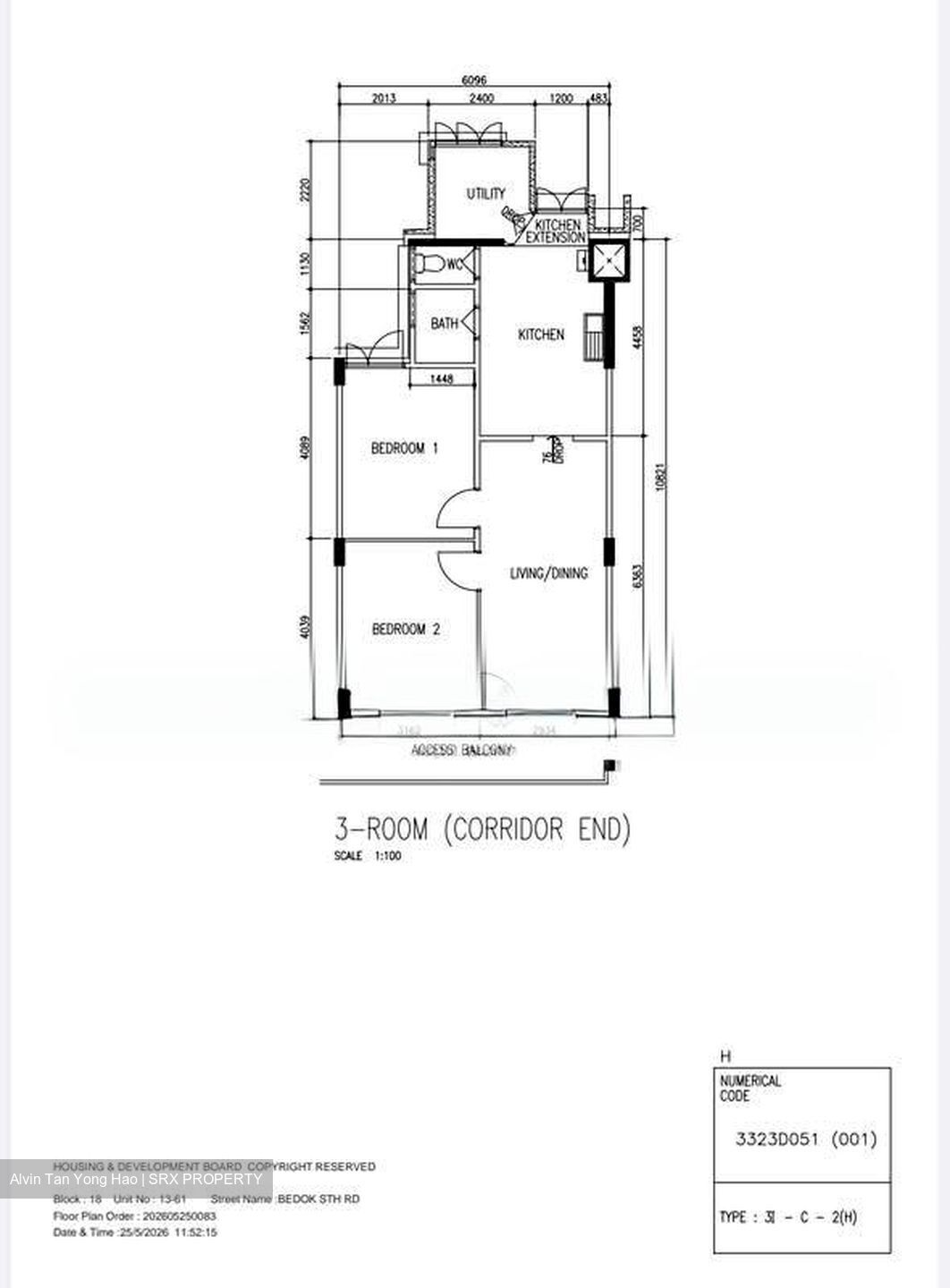 Blk 18 Bedok South Road (Bedok), HDB 3 Rooms #560087751